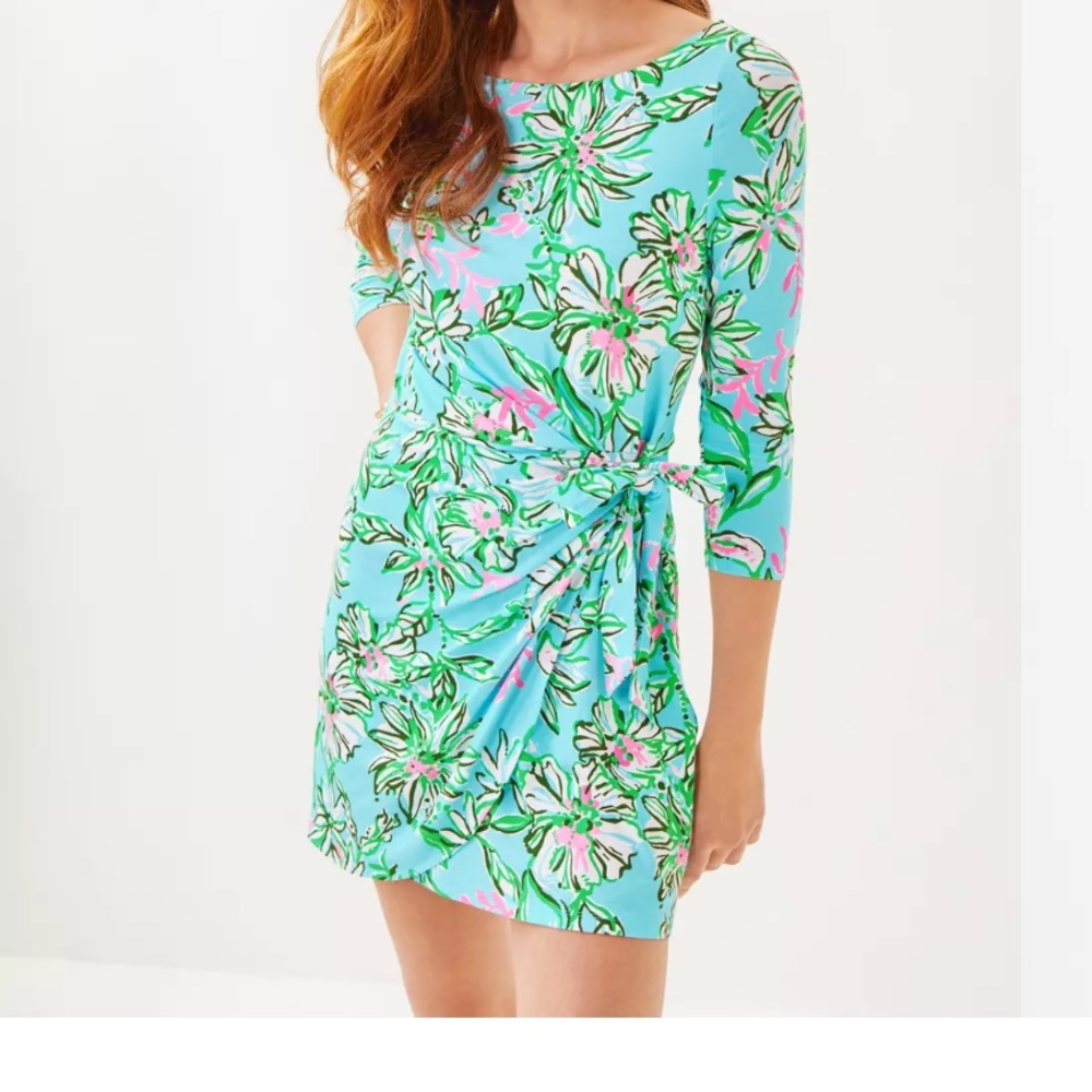 Lilly Pulitzer Blaise Romper Dress-Multi Sun Of A Bun 3/4 Sleeves-New In Pack